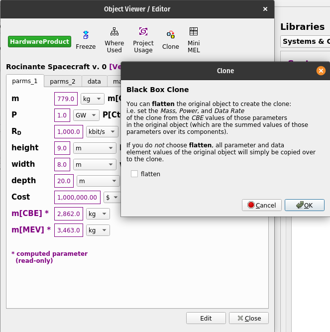 Create Black Box Clone Dialog