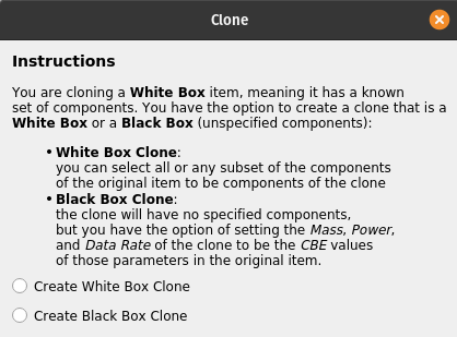 White Box Object Cloning Options