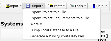 Output Menu