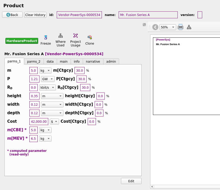 Object Viewer/Editor Panel in Component Modeler