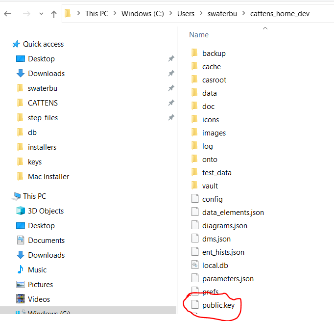 public key file